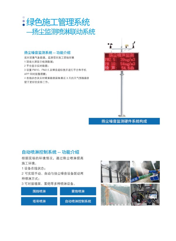 扬尘喷淋联动系统